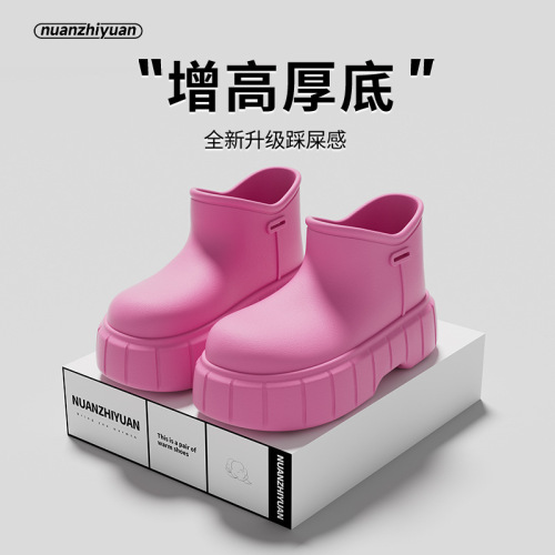 Qidan Shoe Factory outdoor rain boots for women summer ins fashion new versatile rain boots soft sole removable water shoes