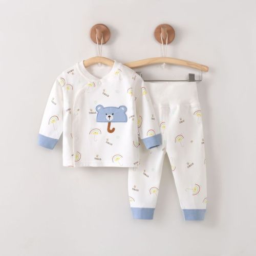 Baby pure cotton underwear set baby long-sleeved pajamas spring, autumn and winter children's home clothes autumn clothes and long pants for boys and girls
