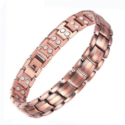 Longrui cross-border hot-selling European and American cross-border jewelry antique copper-plated bracelets retro copper-colored bracelets double row magnet bracelets