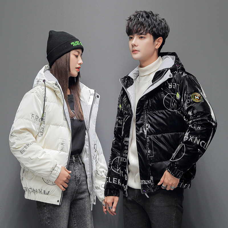 2023 winter new couple down jacket women's short tops Korean style trendy clothes men's hooded jackets
