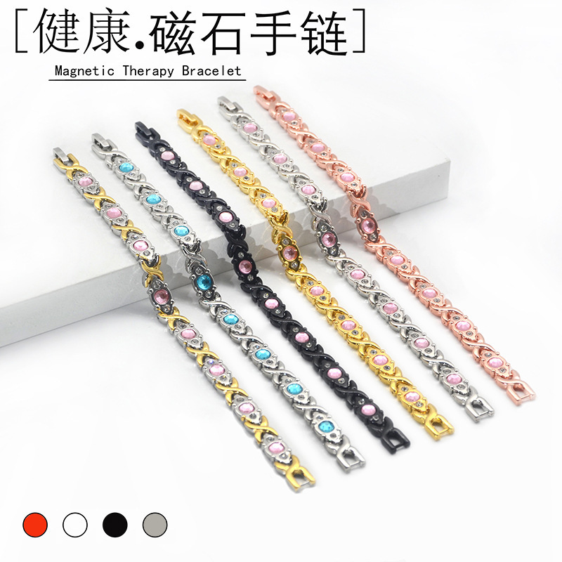 Longrui cross-border European and American fashionable detachable energy magnet bracelet diamond-encrusted magnetic bracelet magnetic bracelet