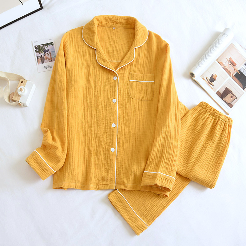 Pajamas for women summer long-sleeved women's spring and autumn home wear sets new student cute large size thin pajamas
