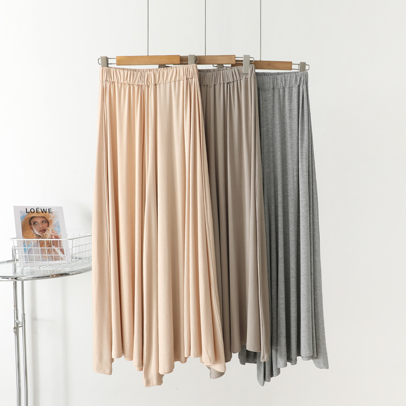 Maple's Edge New Women's Modal Loose Home Pants Simple Casual Wide Leg Pants Summer Thin Fresh Pants