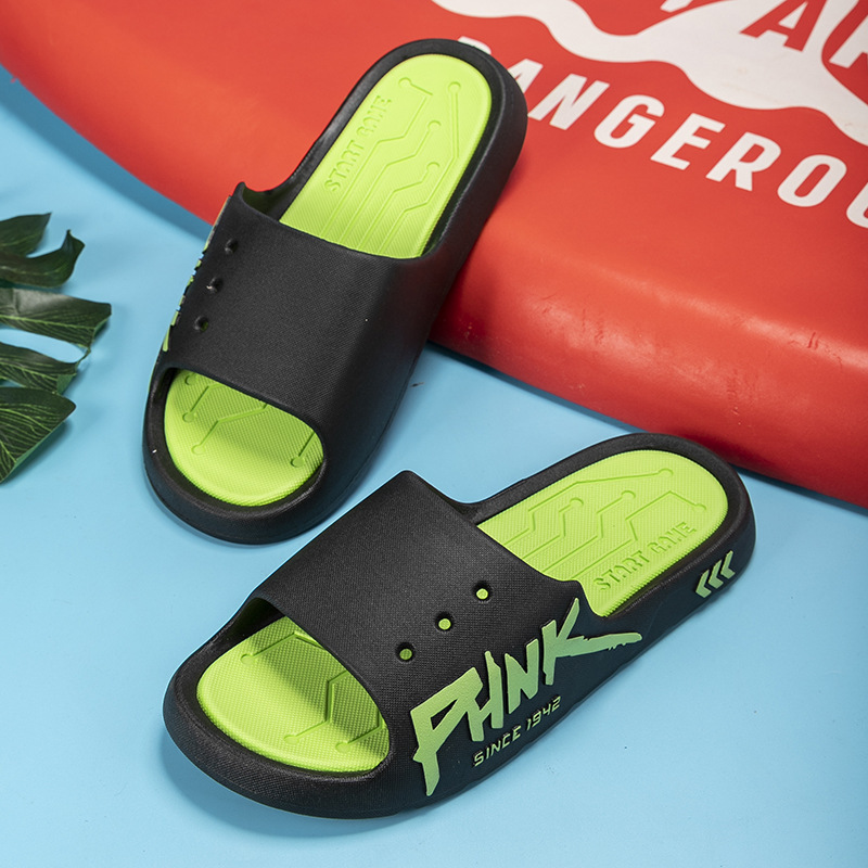 Summer men's slippers fashion new trend outdoor wear couples slip-on indoor non-slip slippers men's and women's home slippers