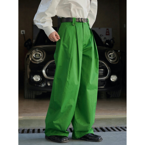 Louvre's new autumn style Korean style yuppie style commuting high waist wide leg trousers loose slimming crisp casual trousers for women