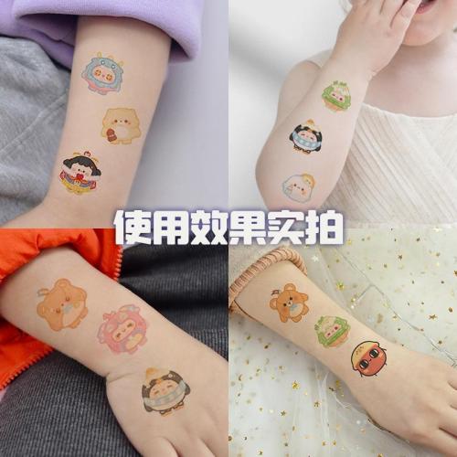 Pattern arm tattoo stickers for children, tattoo stickers for children, egg doll party tattoo stickers for men and women