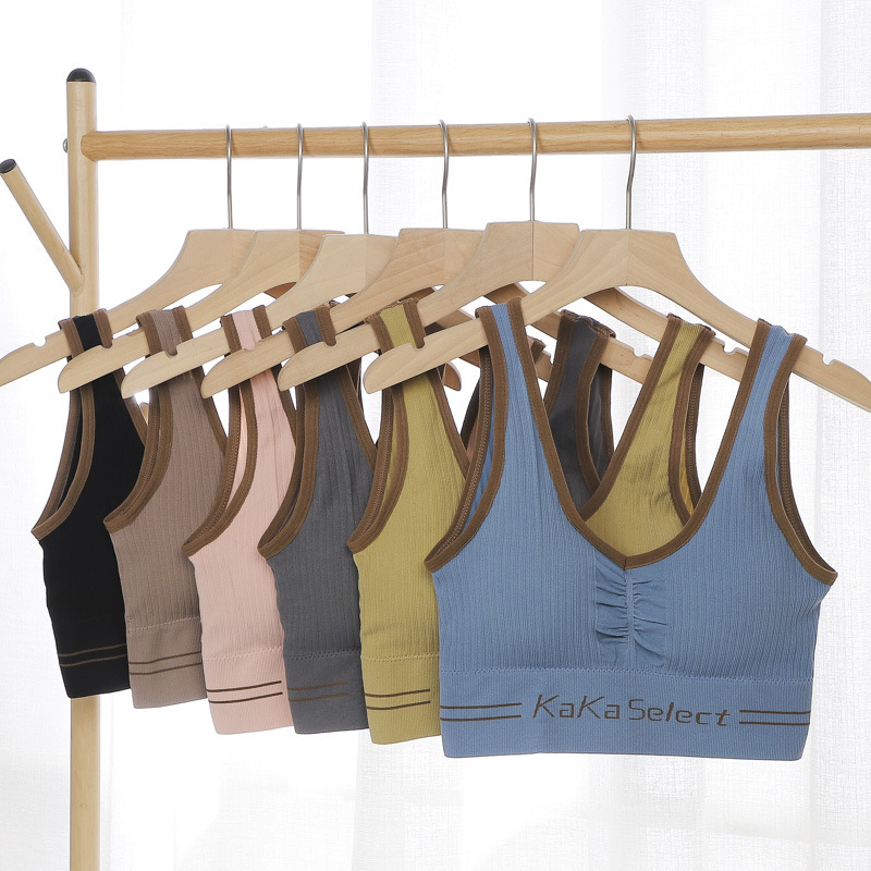 Quality version of Kaka vest 4.0 girl's bra-wrapped seamless tube top bottoming anti-exposure yoga sports bra