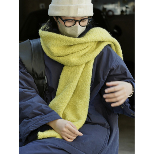 Winter new Korean Dongdaemun wool scarf, circle yarn, fluffy, soft, skin-friendly, warm and fashionable scarf for women