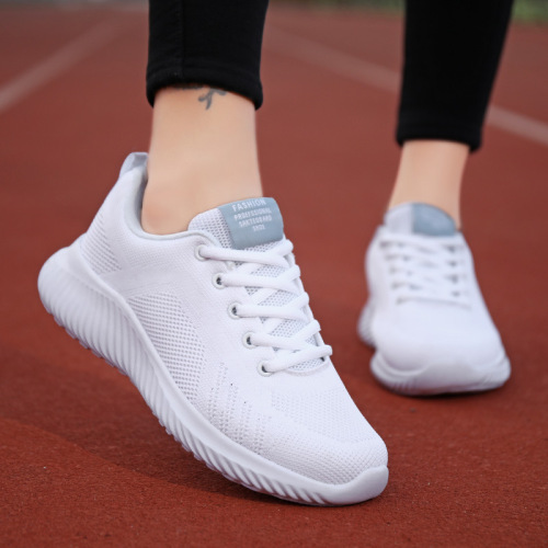 Cross-border sports and leisure women's shoes, soft-soled student mesh white shoes, Korean version, versatile, lightweight and breathable running shoes