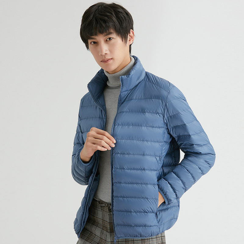 90 down ultra-light down jacket men's short stand collar 2023 new warm winter thin winter duck down jacket