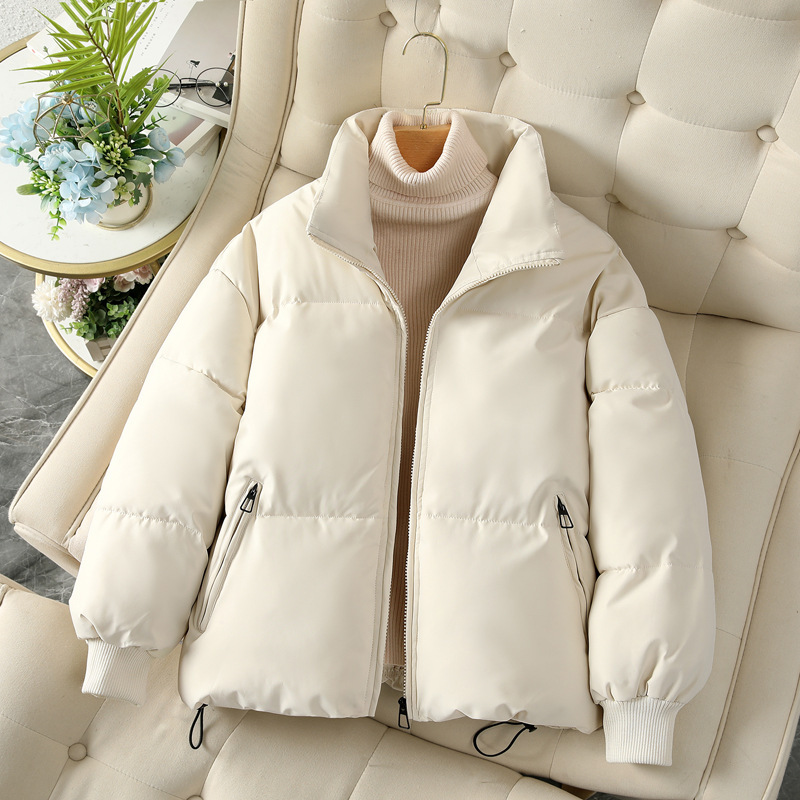 2022 new Korean style short thickened down cotton coat for women small casual ins loose cotton coat winter