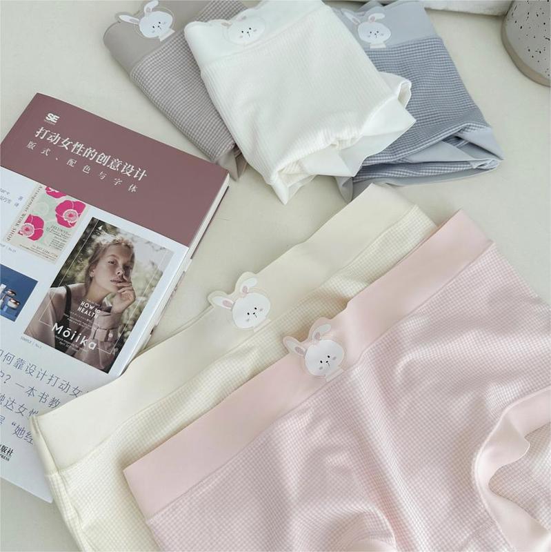 N8350 Nuomi Rabbit 5A antibacterial pure cotton crotch mid-waist women's underwear briefs 50 count soft girl Japanese style