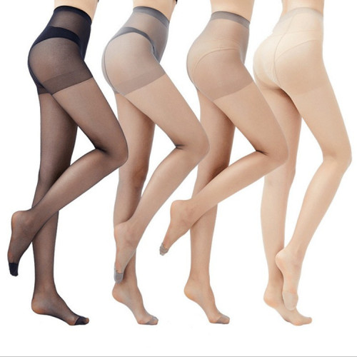 15D sexy silk ultra-thin fine mesh T-crotch stockings charming seamless Japanese bright silk pantyhose summer socks for women