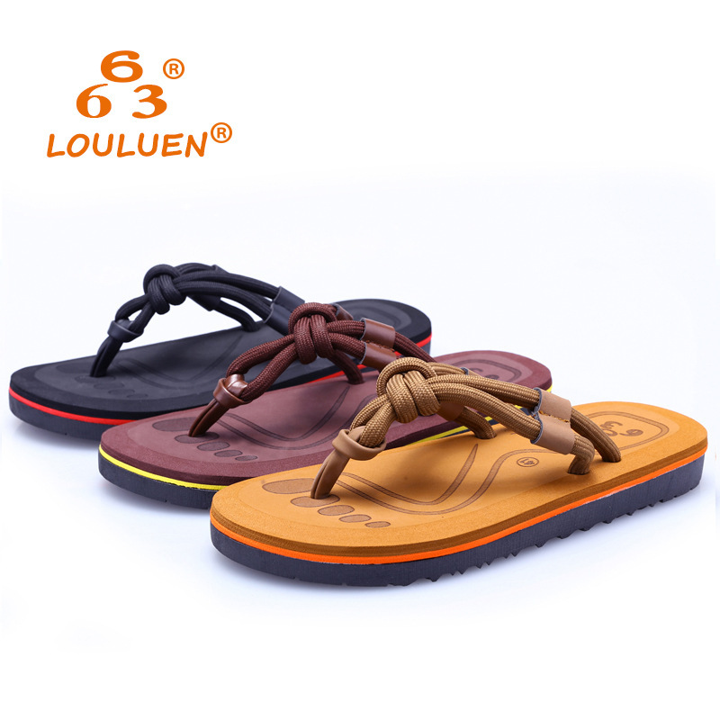 Summer flip-flops for men and women, non-slip men's Vietnamese flip-flops clip-on beach sandals slippers foreign trade