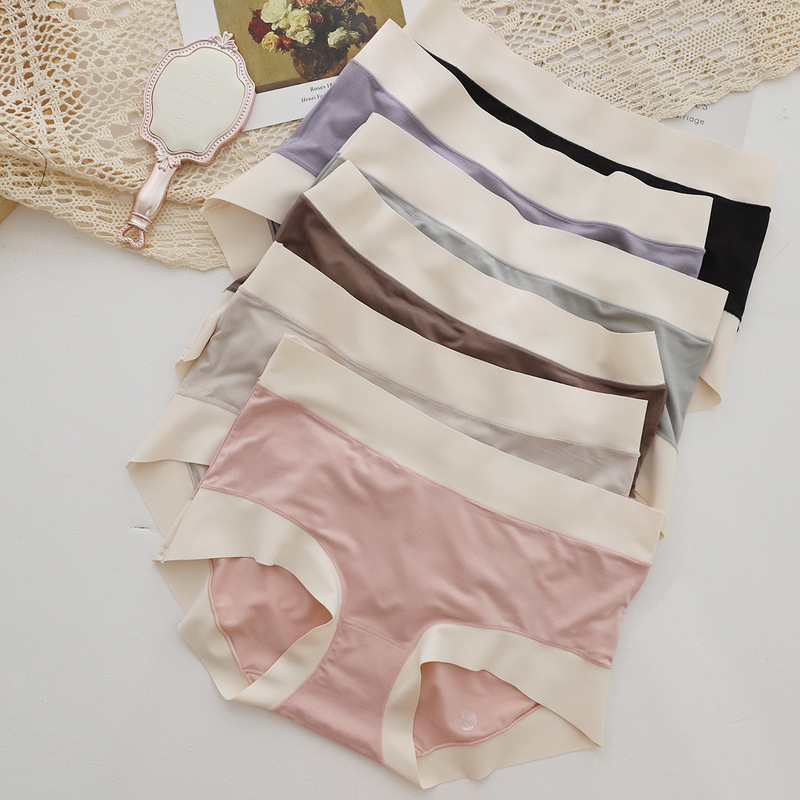N630 nude comfortable mid-high waist women's underwear New spring color mid-waist briefs 60 count smooth
