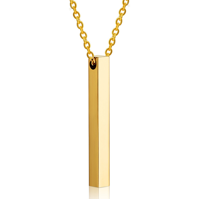 Internet celebrity square pillar die-cast cross chain necklace chain manufacturer large quantities of one piece drop shipping mixed batch