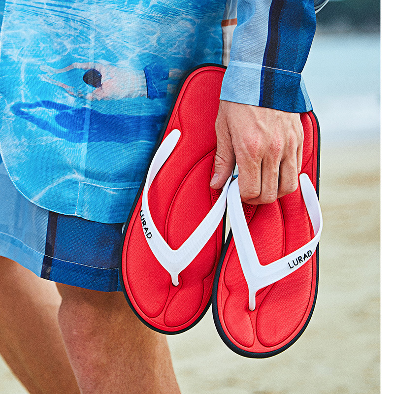 Luradi casual men's flip-flops summer comfortable non-slip outdoor sandals flip-flops beach shoes wholesale