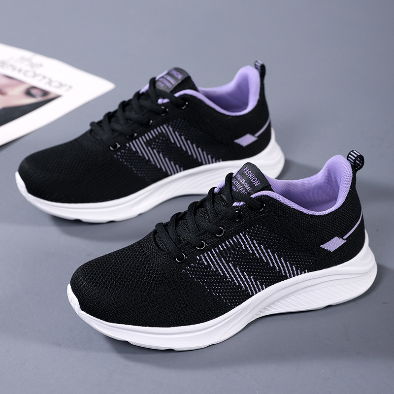 Women's Shoes Sports Shoes Women's 2022 Spring and Summer New Lightweight Travel Casual Breathable Running Shoes Soft Sole Travel Shoes Large Size