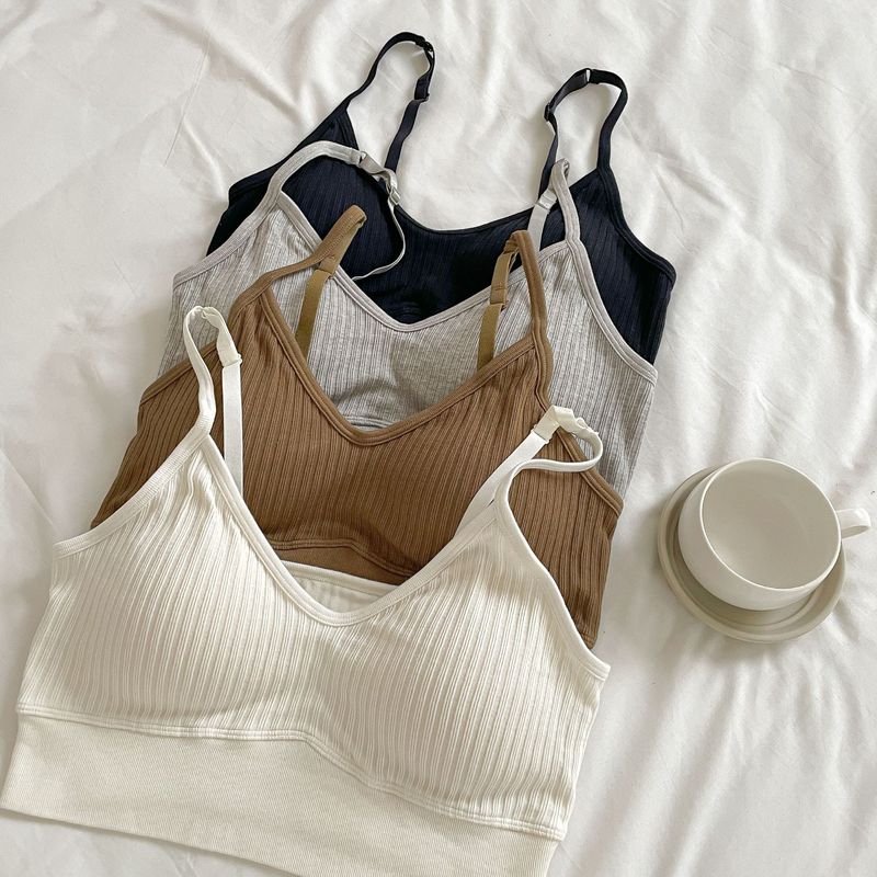 YF6130 fixed cup simple and sexy American seamless push-up bra wrap vest camisole sports bra