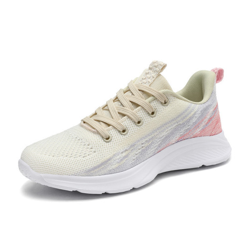 Sports shoes for women  summer new style colorful breathable fly weave casual women's shoes flat soft sole middle school students' travel shoes