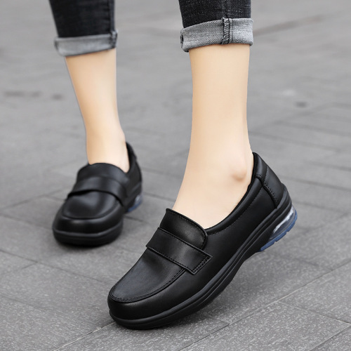 2020 New White Flat Comfort Soft Sole Air Cushion Non-Slip Hospital Work Shoes Slip-On Shallow Mouth Women's Shoes