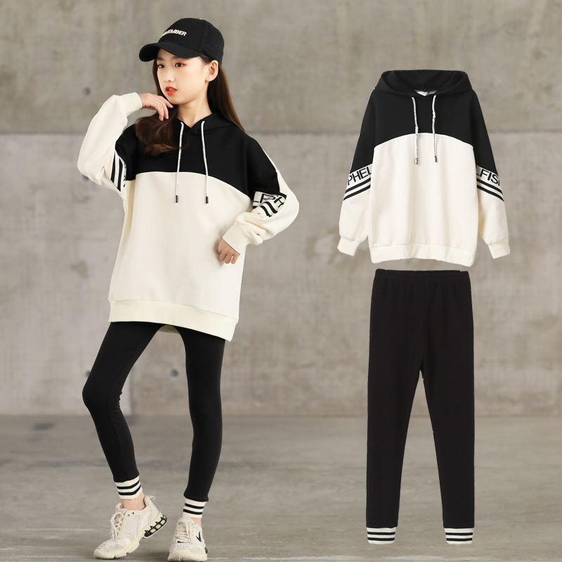 Girls Autumn Suit Casual 12-year-old Girls Clothing 2023 New Medium and Large Children's Sportswear Children's Sweaters Korea