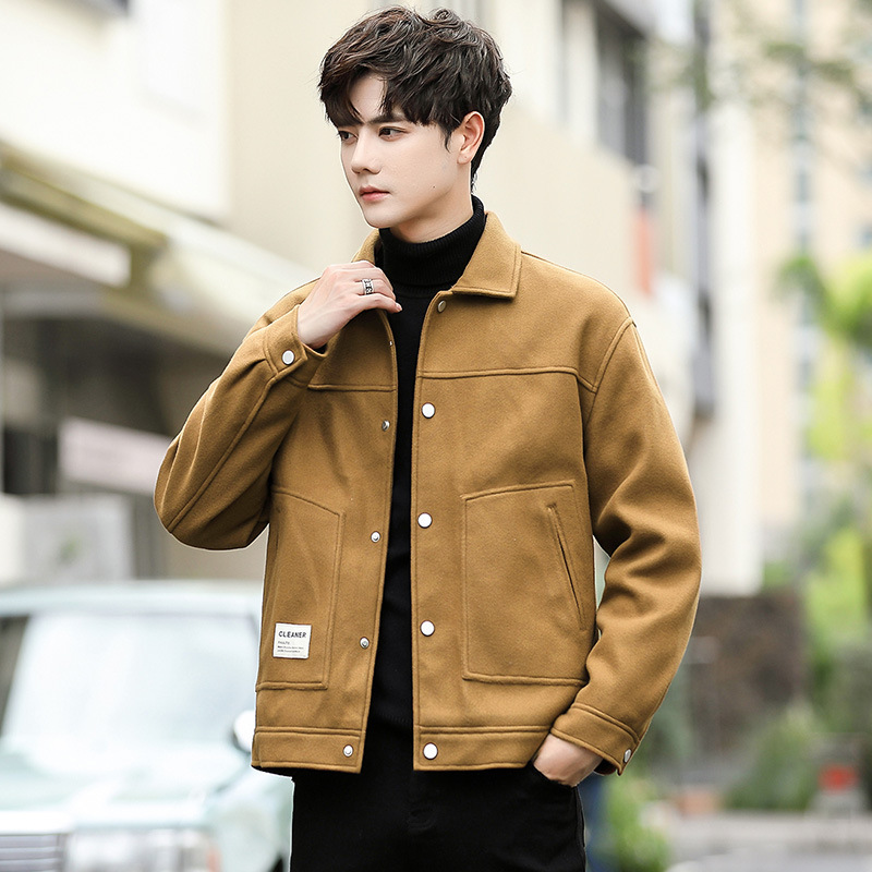 2023 New Spring and Autumn Men's Jackets Korean Style Trendy Brands Handsome Autumn and Winter European Velvet Jackets Men's Clothes