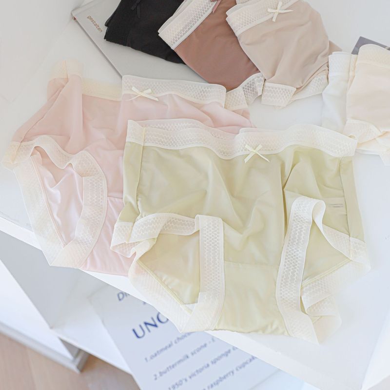 N8278 Spring and summer new style Piaofei ice silk mask pants, sweet and girly thin lace mid-waist underwear