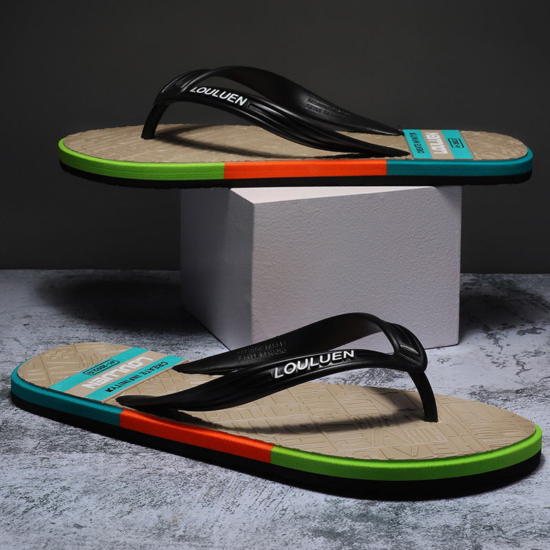 2023 new style flip-flops for men summer casual Korean style men's flip-flops non-slip outer slippers men's wholesale
