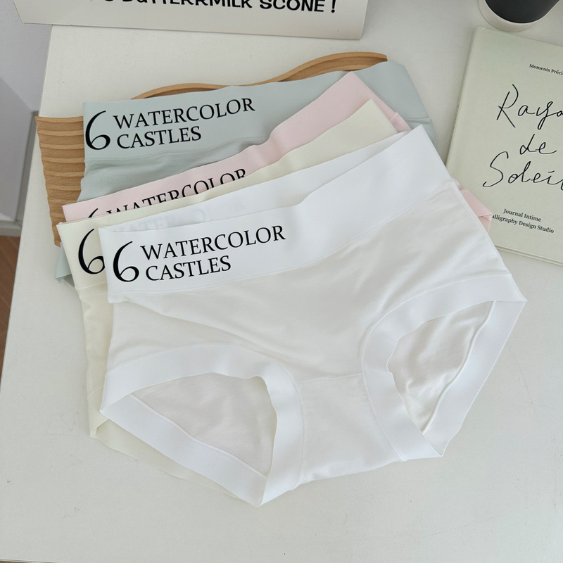 N8358 60 count modal simple sports style seamless women's underwear mid-waist briefs 5A antibacterial pure cotton crotch