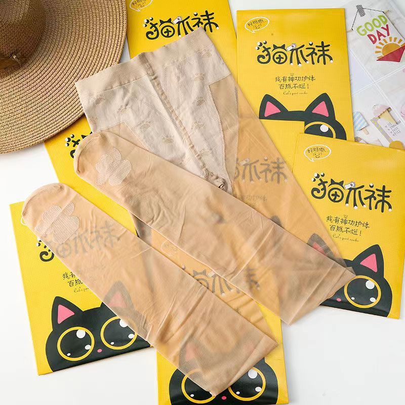 Cat Claw Stockings Women's Socks Anti-Snatch Summer Thin Any Cut Pineapple Socks Black Pantyhose Bare Legs Artifact