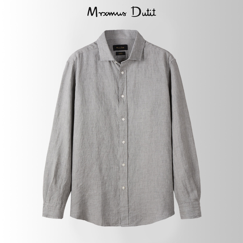 [Price 3+] MD Men's Clothing French imported quality linen shirts premium business casual men's long sleeves