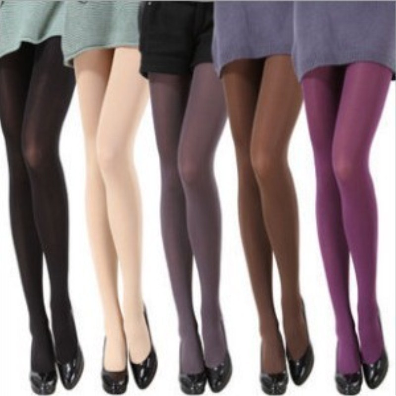 Stockings Color Velvet 80D Transparent Candy Color Pantyhose Foot Socks Bottoming Socks