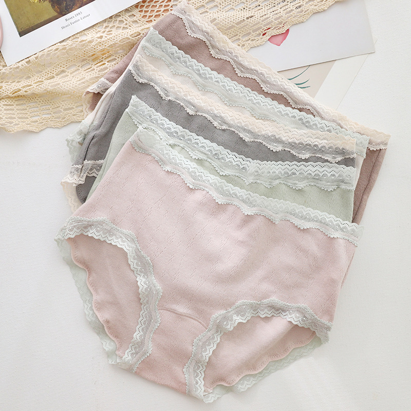 N629A type baby cotton soft cloud-like cotton underwear hollow mesh pure cotton women's briefs lace