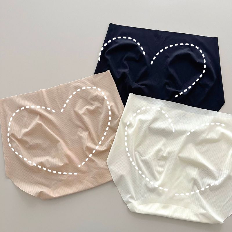 N8359 upgraded non-stuck buttocks 5A antibacterial 3D peach buttocks ultra-thin ribbed simple women's ice silk ultra-thin underwear