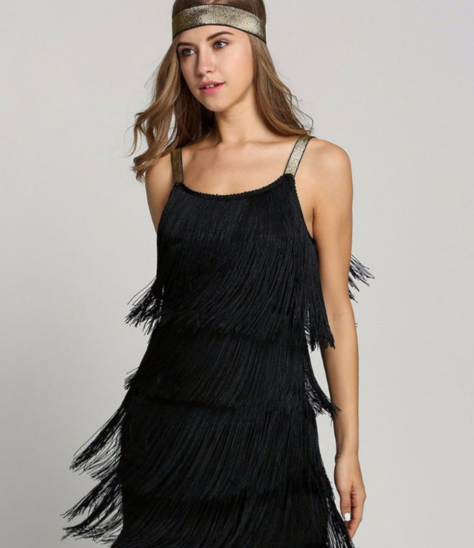 2021chic style spliced ​​tassel sleeveless A-line skirt dress for women