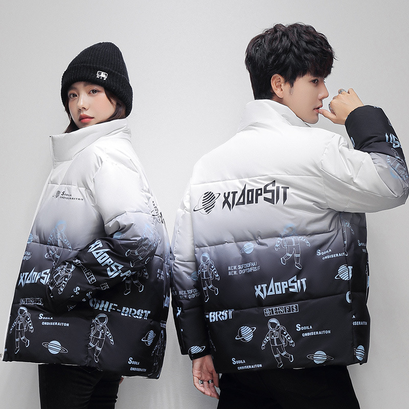 Couple down jacket winter new Korean style trendy young men and women fashion casual white duck down thickened warm jacket