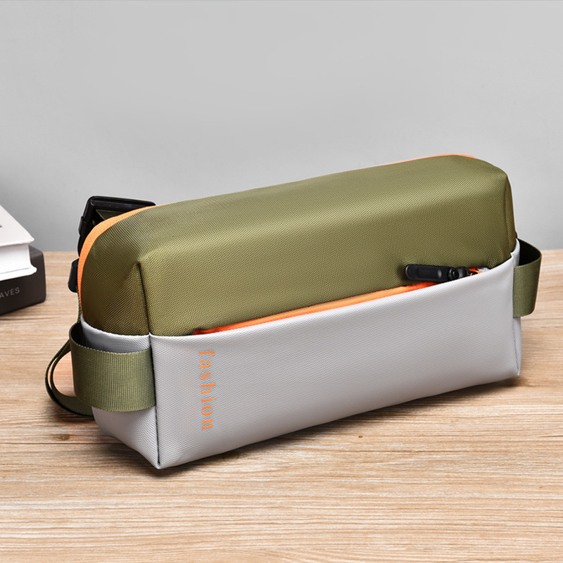 New men's bag trendy shoulder crossbody bag functional men's sports style chest bag portable functional bag cross-border