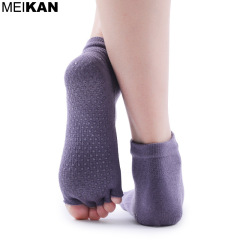 meikan women's open-toe corset five-finger yoga socks, silicone non-slip floor socks