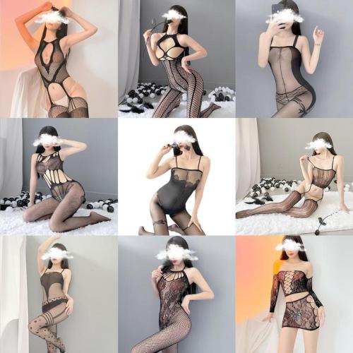 Shuoyao sexy lingerie, sexy and seductive stockings, women's lace suspender stockings, fishnet stockings, sexy suit, one-piece stockings