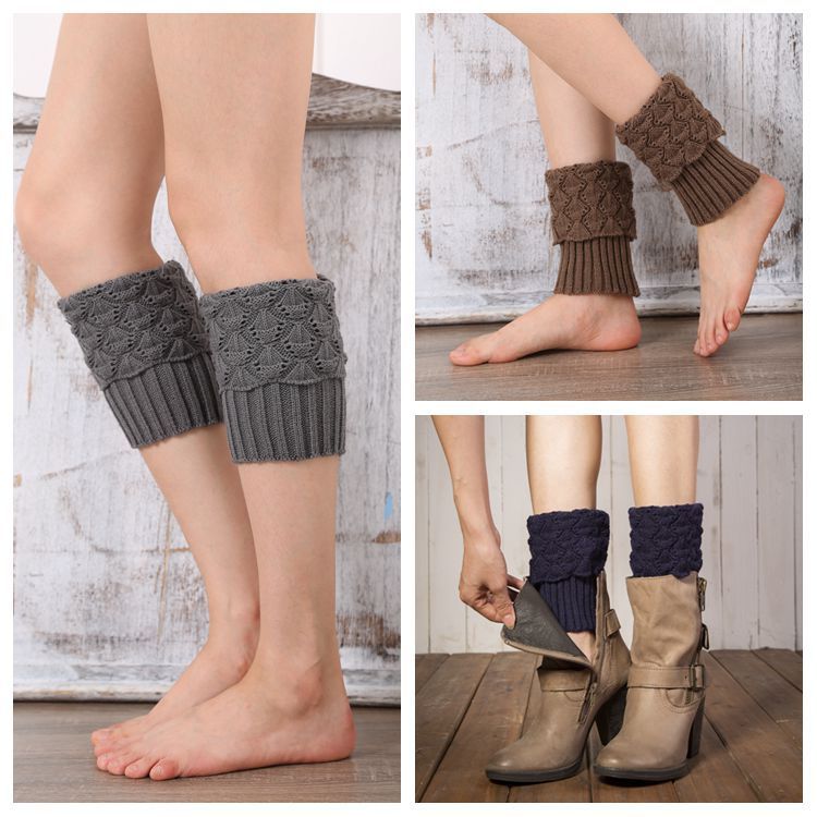 Amazon specializes in knitted socks, woolen warm foot warmers, flip-up sailboat scallop leg warmers