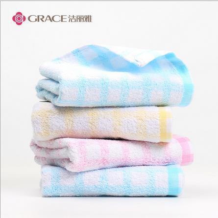 Jieliya plain weave universal face towel, comfortable touch cotton towel, three-color soft absorbent household towel 6636