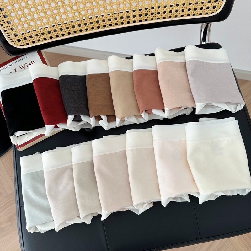 8397 Dream Pants 2.0 Cream Brushed Cashmere Simple Seamless Mid-High Waist Underwear Autumn and Winter Briefs for Women