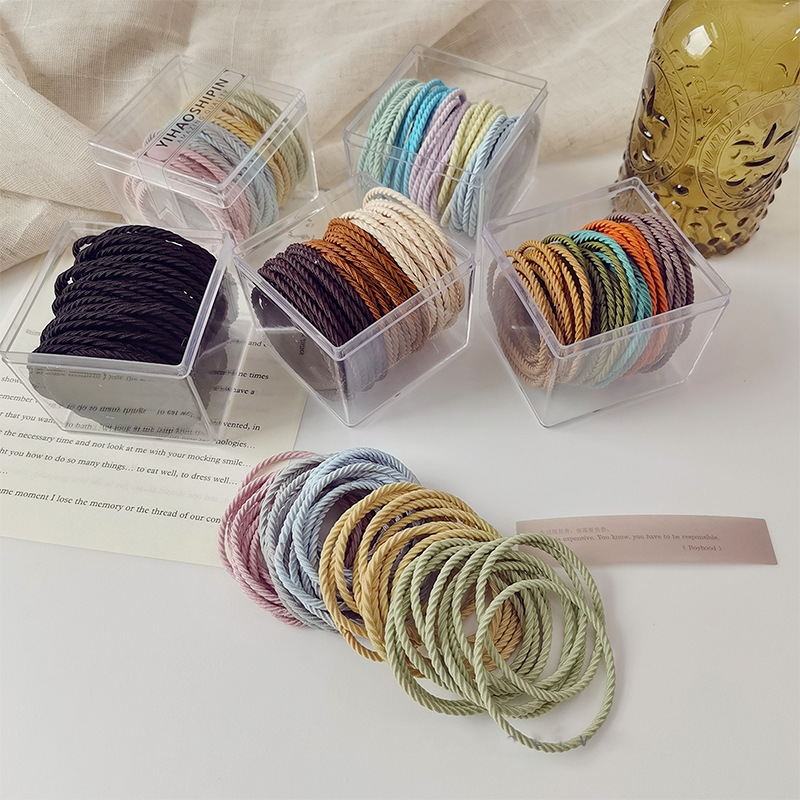 Korean version of the new high-elastic rubber band women's hair tie headband, durable and non-harming, simple hair tie