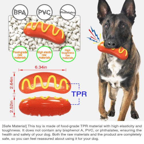 Cross-border new pet supplies Amazon Voice Dog Chews Teething Sticks Hot Dog Sausage Dog Toys