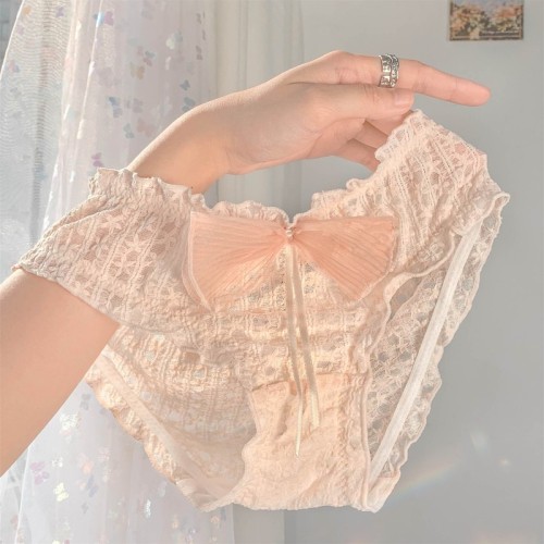 Mifen sweetheart ~ Japanese sexy bubble lace panties women's low-waist pure lust breathable cotton seamless briefs