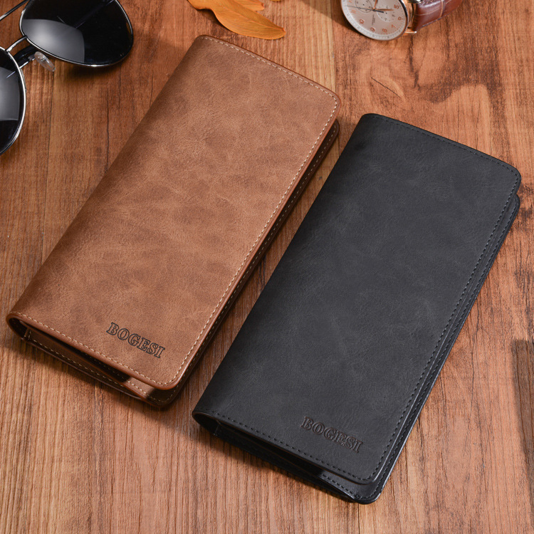 Wholesale New Men's Retro PU Leather Wallet Korean Style New Matte Leather Wallet Men's Youth Wallet Trendy