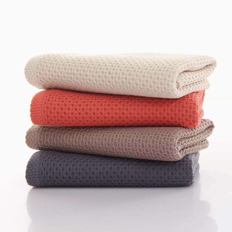 Pure cotton waffle square towel honeycomb small towel absorbent and breathable advertising gift