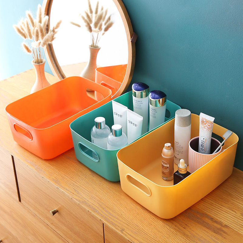 T5039 desktop snack storage box kitchen bathroom bathroom plastic cosmetics storage basket sundries storage basket