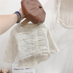 Girls' Autumn Clothing Set 2023 New Style Fashionable Small Fragrant Style Jacket Shorts Spring and Autumn Two-piece Set